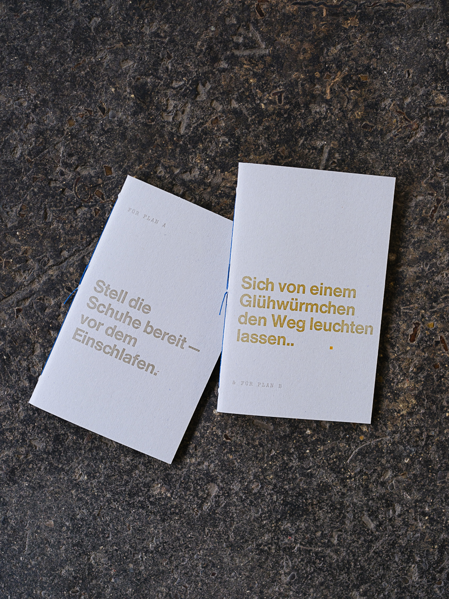 Notizheft:Für Plan A & für Plan B<